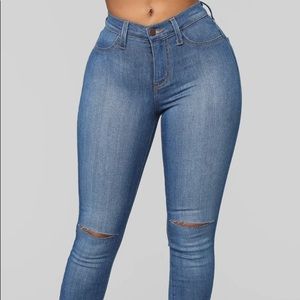 FashionNova Medium Wash Jeans